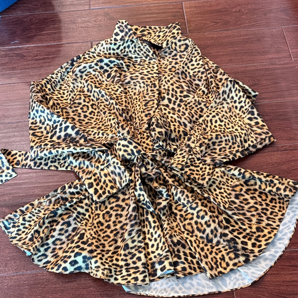 Norma Kamali Leopard Print Mini Dress